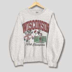 Vintage 1994 Wisconsin Badgers Rose Bowl Crewneck Sweatshirt, Football NCAA Tee